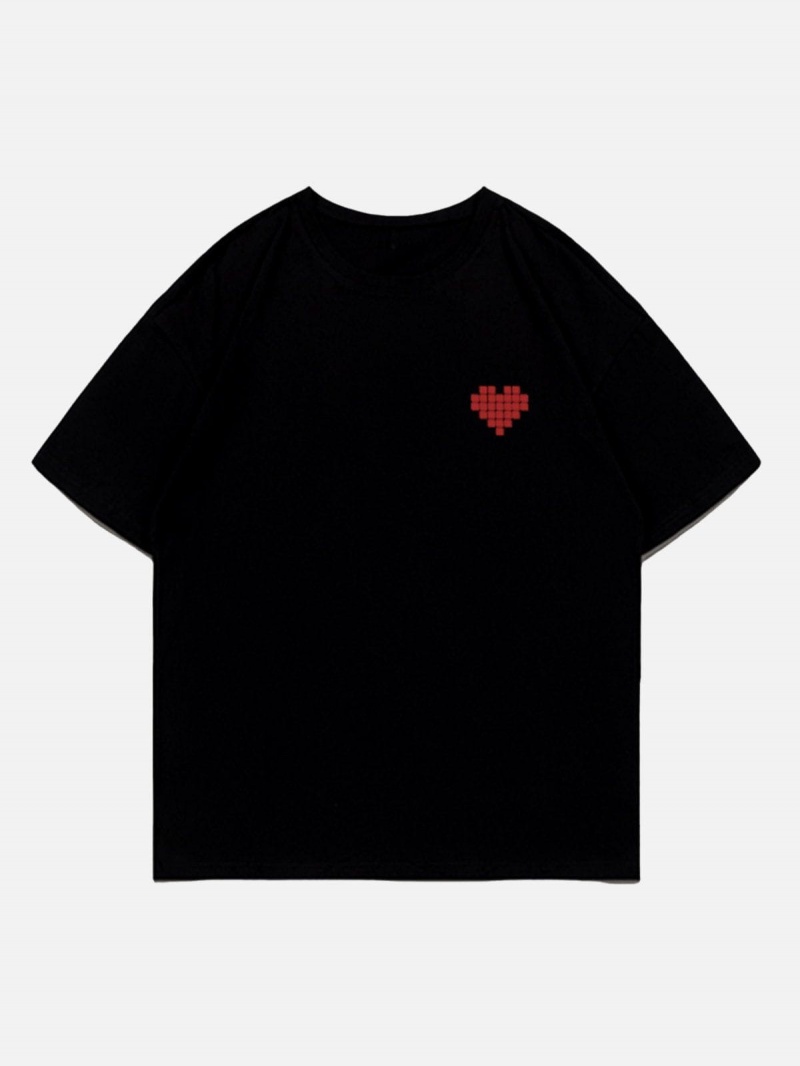 Blanche  T Shirts Aelfric Eden Mosaic Heart Print Tee - ITH-4504004